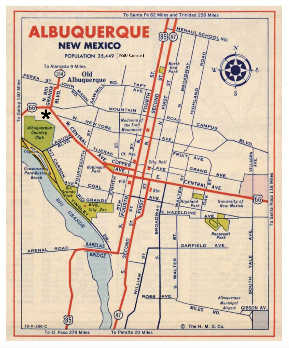 Map of Albuquerque